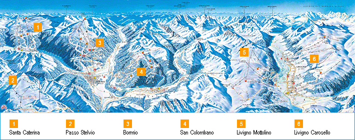 Alta Valtellina skimapa