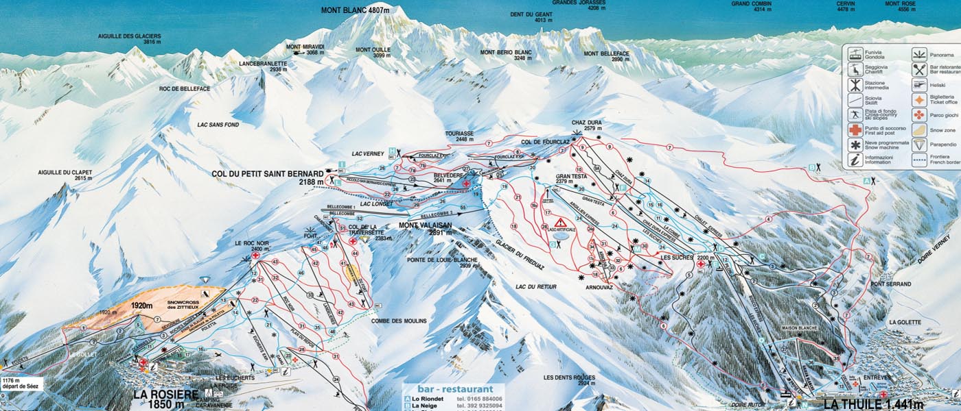 Ski mapa La Thuile
